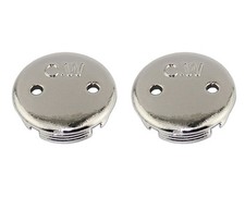 2x CW Bicycle Crank Dust Bike Caps Plastic Chrome   Pair 2pcs .