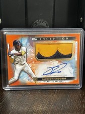 2024 Topps Inception Jackson Chourio Auto Patch Orange RC /10 Brewers PlayerWorn
