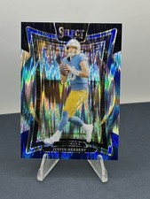 2024 Panini Select - Concourse Justin Herbert #41 Black & Blue Shock Prizm