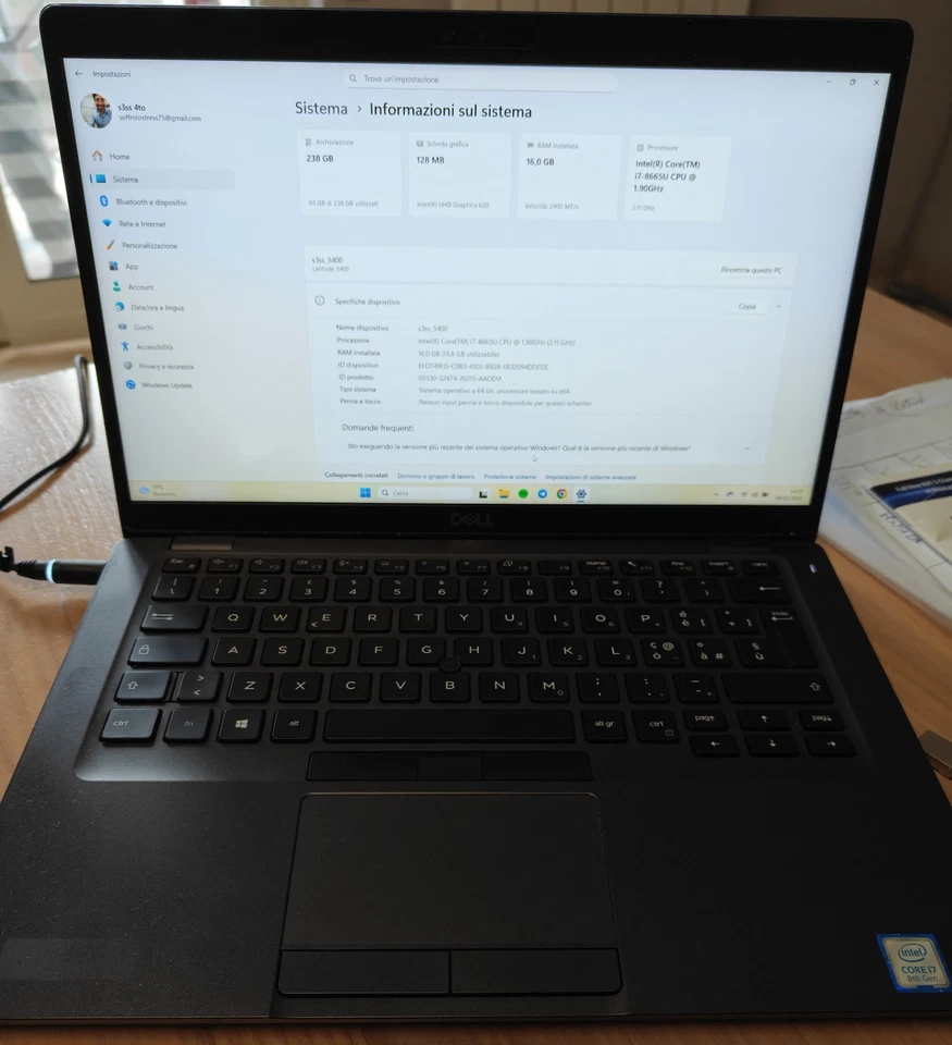 DELL LATITUDE 5400 Netbook pc portatile i7 8665U - Immagine 2 di 4