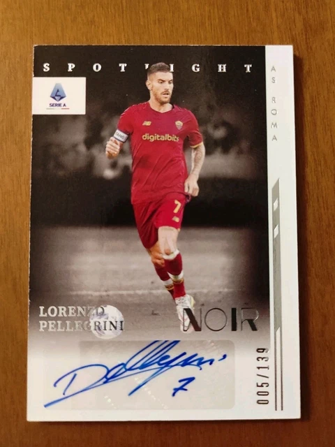 Lorenzo Pellegrini Panini Auto Noir Spotlight /139 Roma Chronicles Serie A 2021