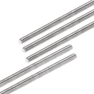 5pc M3 x 300mm Fully Threaded Rods 304 Stainless Steel All Thread Studs Metric