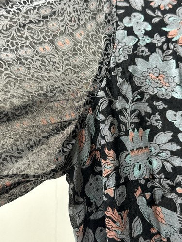 Damen Monsoon Kleid Größe 16 mittellang schwarz geblümt Top Zustand - Bild 5 von 20