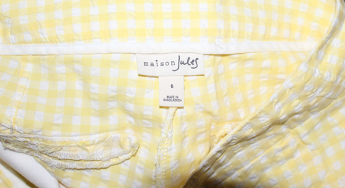 Short femme Maison Jules imprimé rayé à carreaux jaunes 6 - Photo 5/5
