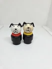 Vintage Fisher Price little people lot/2 plastic Lucky black dog dogs red/yellow