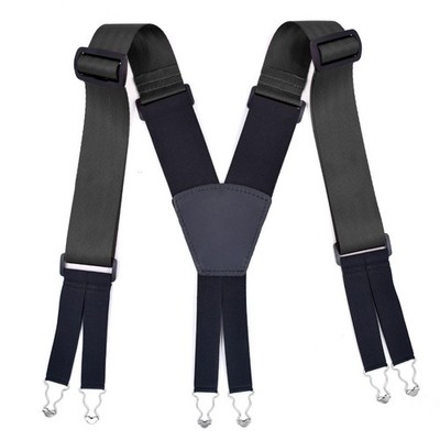 50mm Men's Casual Suspenders Elastic Braces Wide Straps Heavy Duty Work Trouser