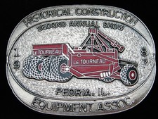 PJ13170 NOS 1987 HISTORICAL CONSTRUCTION EQUIPMENT ASSOCIATION SHOW BUCKLE