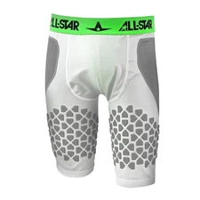 All-Star MVP-PRO Baseball/Softball Protective Catcher's Shorts - White - Large