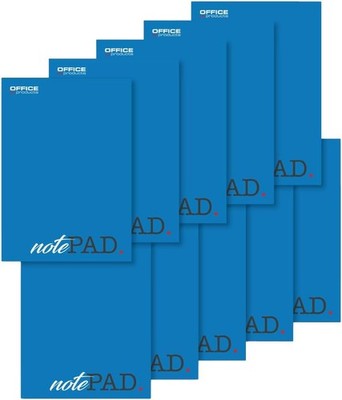 OFFICE PRODUCTS Notizblock A5 Kariert / 10er Packung - 10 Stück / 100 Blatt / 