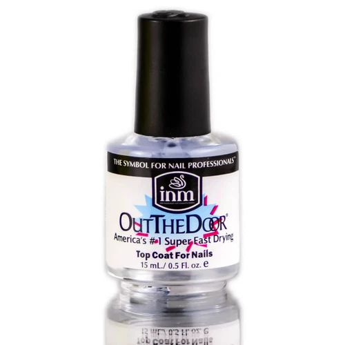 INM Out The Door Number 1 Super Fast Drying Nail Top Coat For Nail 0.5 oz (15ml)