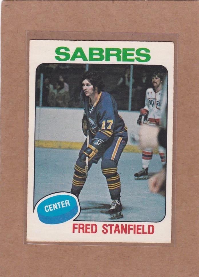 1975-76 O PEE CHEE HOCKEY FRED STANFIELD #332 SABRES EX *A38144