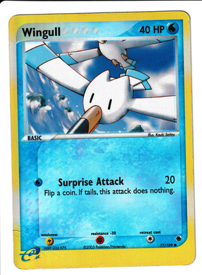 DAM - Wingull 77/109 Reverse Holo Ruby and Sapphire Pokemon TCG