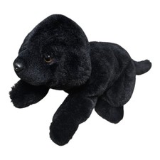FAO Schwarz Plush Dog Black Lab Puppy Laying 15  Floppy Toy Adopt A Pet Lovey