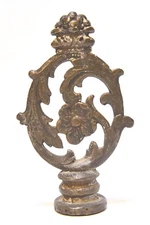 LARGE METAL VINTAGE DECORATIVE LAMP FINIAL 1/4 THREAD