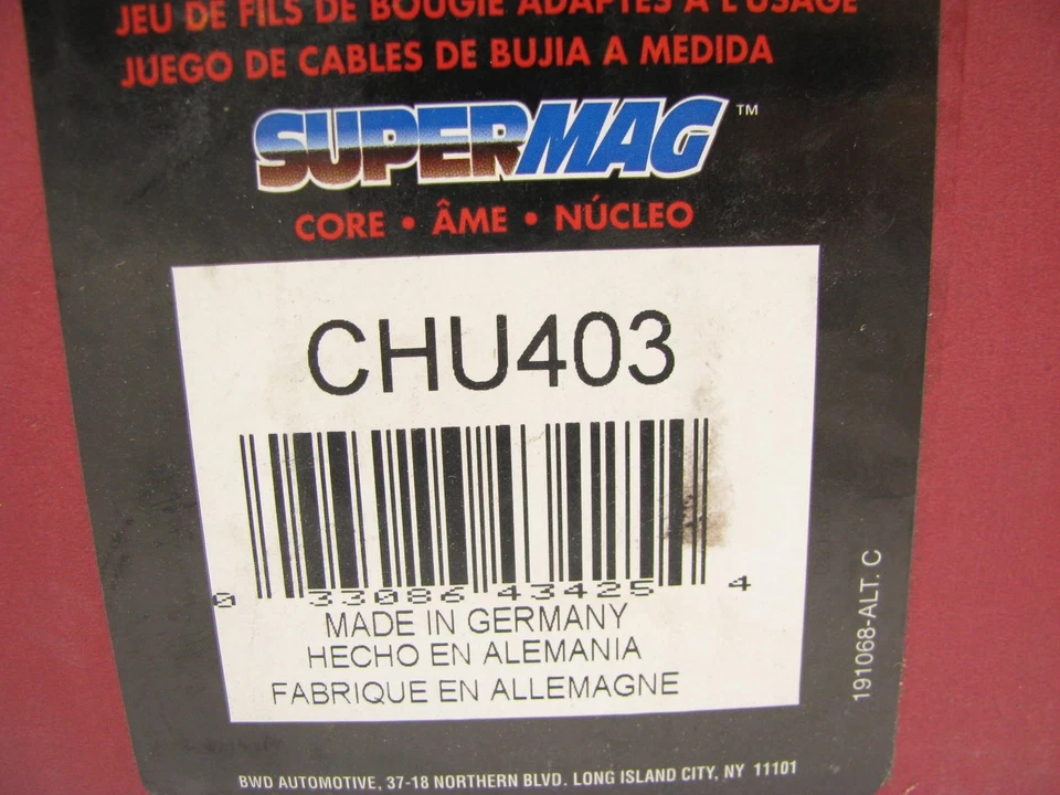 Juego de cables de bujía de encendido BWD CHU403 para Toyota Corolla 1988-1989 1,6 L-L4 Foto 3 de 3