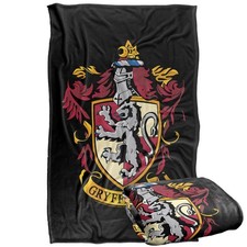 Harry Potter Gryffindor Crest Black Silky Touch Super Soft Throw Blanket 36" ...