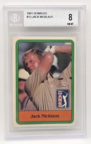 1981 Donruss Golf Jack Nicklaus #13 Beckett NM-MT 8