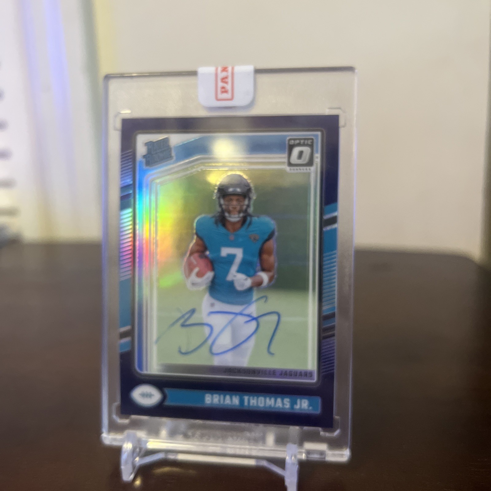 Brian Thomas Jr Rated Rookie Purple Auto /35 Card 2024 Donruss Optic Redemption