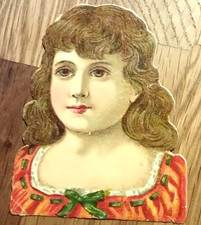 alte Oblaten Glanzbilder Konvolut schön Frauenkopf Herzen