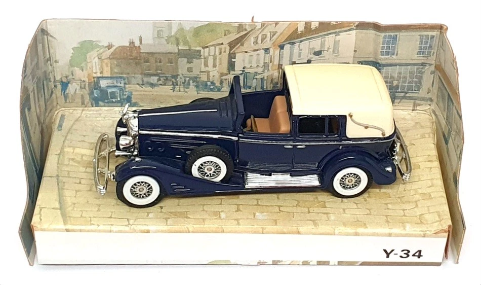 Matchbox Appx 11 cm largo diecast Y-34 - Cadillac 452 V16 1933 - azul Foto 4 de 4