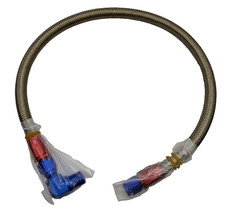 8123 Fuel Line Kit 38 In Braided Flex Fuel Hose W Fittings 24in Universal