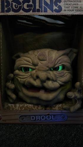 BOGLINS  DROOL VINTAGE 1987 MATTEL HAND PUPPET MONSTER BOX CAGE 