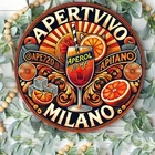 Vintage-Style Aperol Spritz Milano Tin Metal Signs Home Décor 8x8