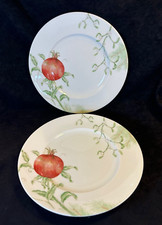 Vintage Lenox Winter Garden Pomegranate with Mistletoe Dinner Plates Set of 2