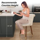 Set of 2 Velvet Swivel Kitchen Stools with Back Counter Height Chairs 24'