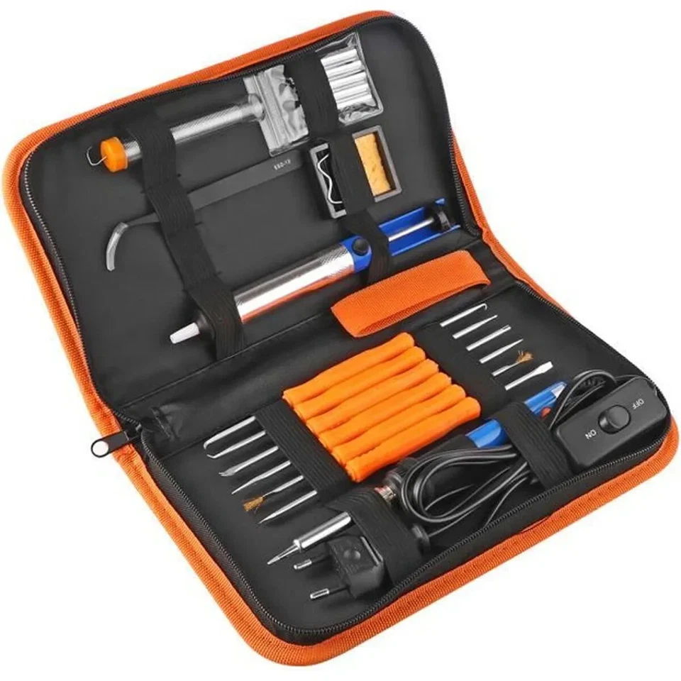 60W Kit Fer à Souder Electronique Soudage Température Réglable 200 à 450°C 220V - Photo 3/4