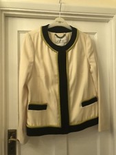 New Original Milly Of New York Cream Day Or Night Designer Jacket,uk14/us10