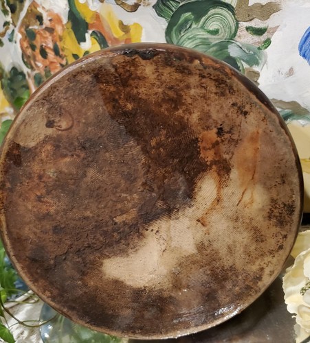 Stoneware Whiskey Ovoid Jug Brown Glaze Antique with handle - Picture 5 of 9