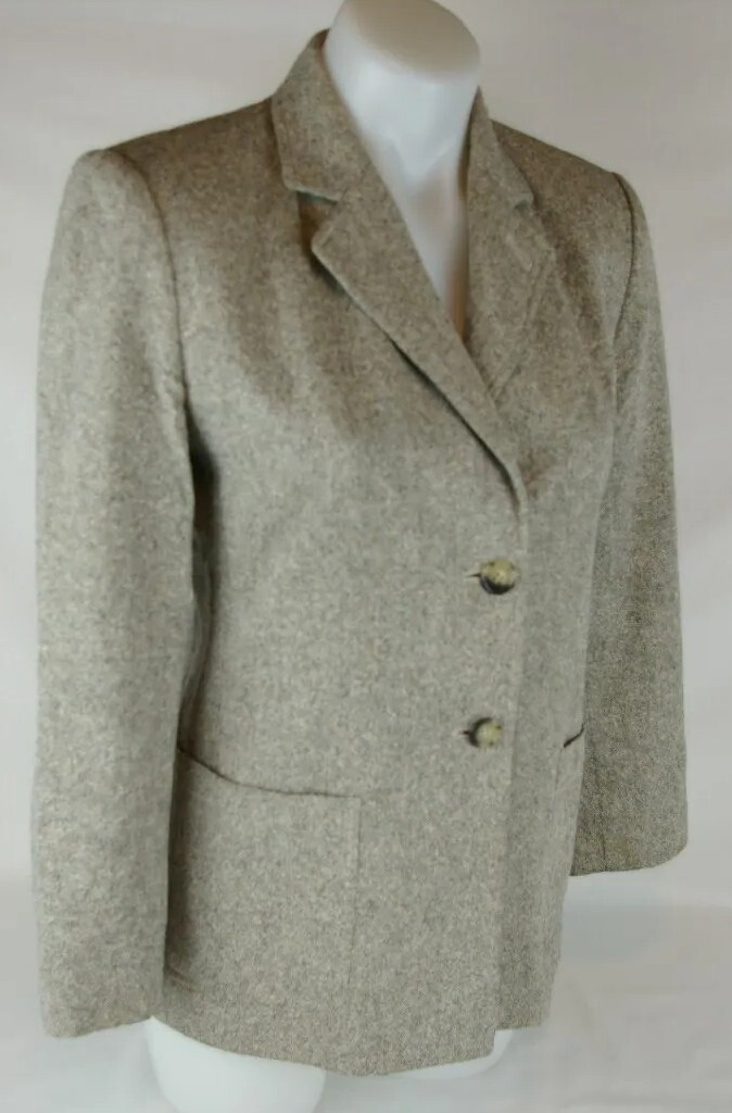 Talbots Petites Gray Fully Lined  2 Button Wool B… - image 8