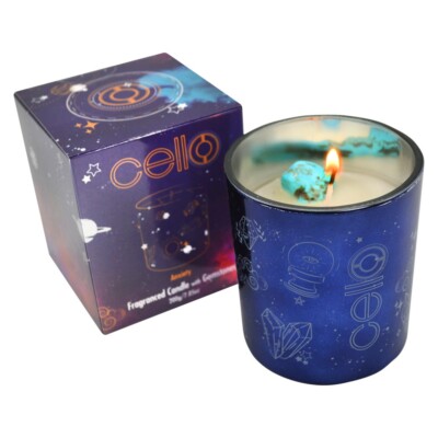 Cello Celestial Crystal Duftkerze in Geschenkbox Aromatherapie Raumduft