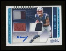 2019 Panini Absolute Platinum N'Keal Harry Patriots RPA RC Ball Patch AUTO 52/99