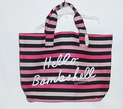Victoria's Secret Limited Edition 2015 Hello Bombshell Striped Tote Beach Bag