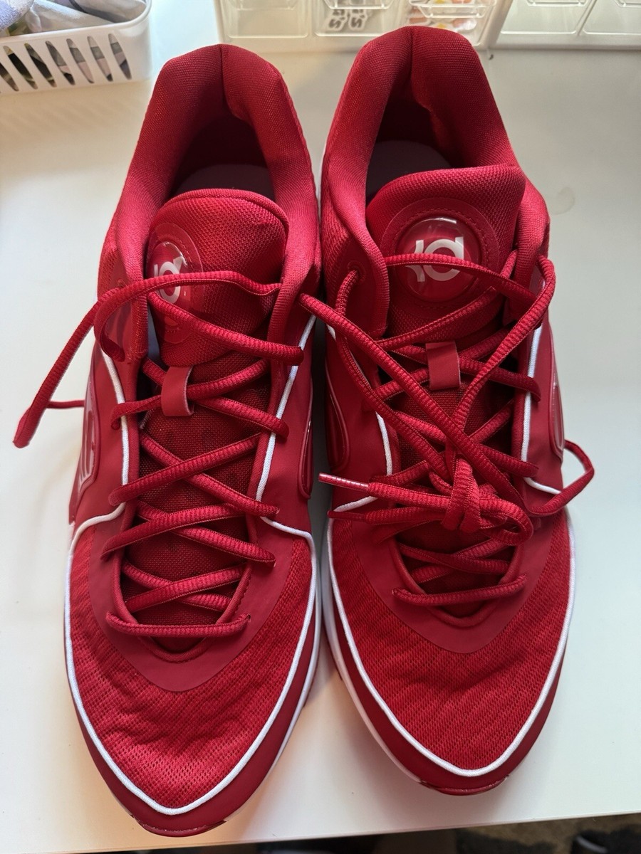 New W/o Box Nike Basketball Shoes Men 10.5 Gym Red White Kevin Durant FN7091-601 Nike KD16 TB Promo Durant Gym Red Basketball Shoes FN7091  main image 4