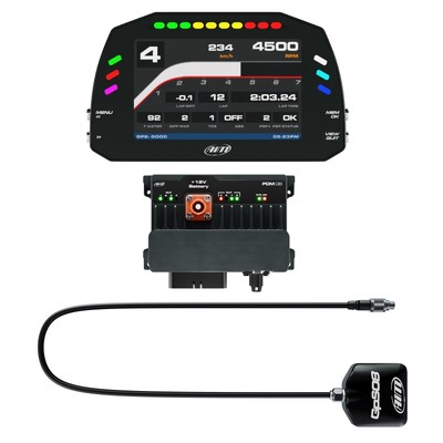 AiM Advanced PDM08 / Data Logger Kit With 5'' Display (Race Icons) - 2m GPS