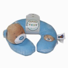 Plush Teddy Bear Travel Neck Pillow Kids Boy Decor Room Pillow Blue NEW