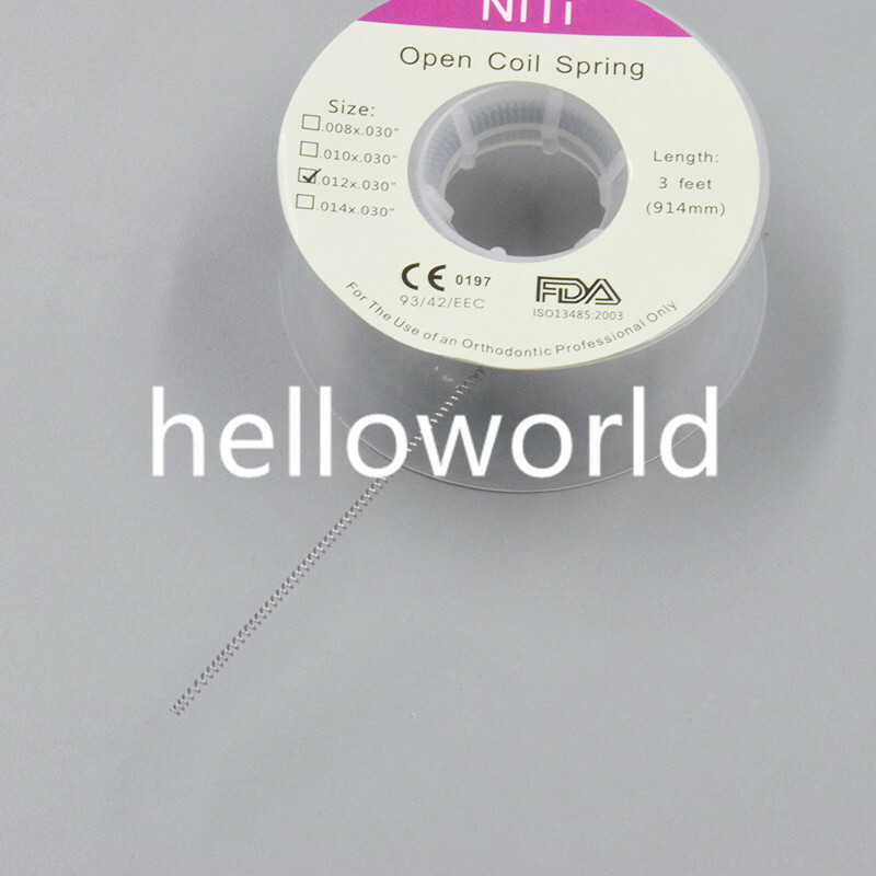 Dental Orthodontic NiTi Open Coil Spring 0.012*0.030, 914mm/3 Feet Length (Unbranded)