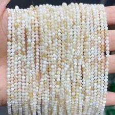 3mm Natural Shell Round Loose Beads Mother Of Pearl For Jewelry Making Necklace
