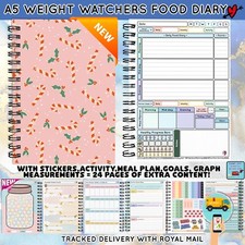 12 WK Diet Food Diary WEIGHT WATCHERS Compatible Journal Planner Book WW A5