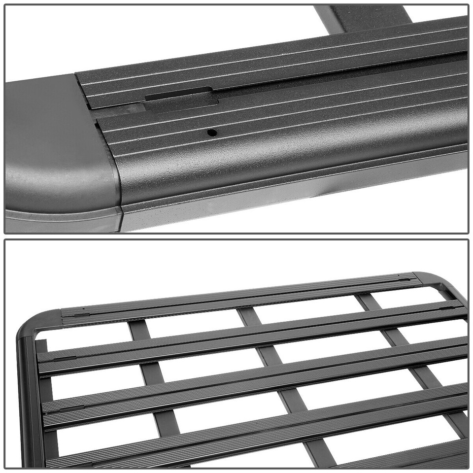 60" L X 48" W Light Weight Black Roof Rack Cargo Box Carrier Basket w