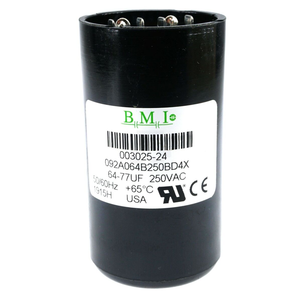 Leeson 003025.24 Electric Motor Start Capacitor, 64-77 µF Leeson 003025.24 Electric Motor Start Capacitor, 64-77 µF