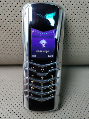 Vertu Signature M Stainless Steel Black Ceramic Cell Phone Genuine