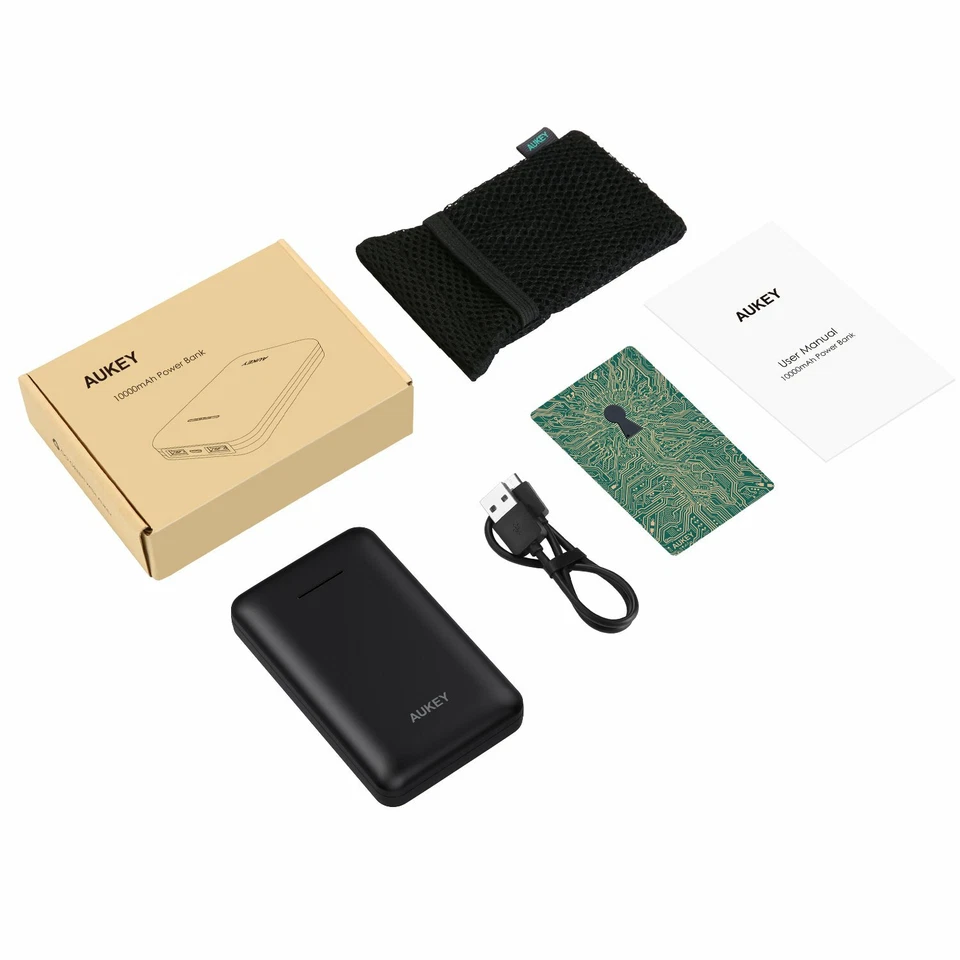 AUKEY 10000mAh Portable Charger, Streamline Design Power Bank with Dual Outputs  - Image 4 of 4