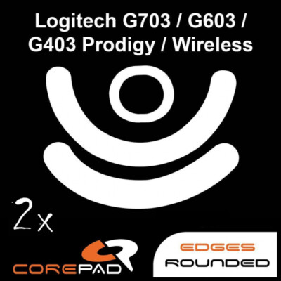 Corepad Skatez Logitech G703 G603 G403 Replacement Mouse Feet Hyperglides Teflon
