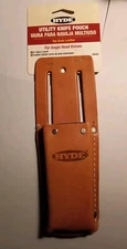 HYDE 42525 LEATHER UTILITY KNIFE POUCH FOR ANGLE HEAD KNIVES/ TOOLS - NOS