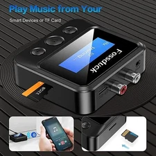 Bluetooth 5.0 Transmitter Receiver, Stereo Audio Music Adapter Receiver Sender