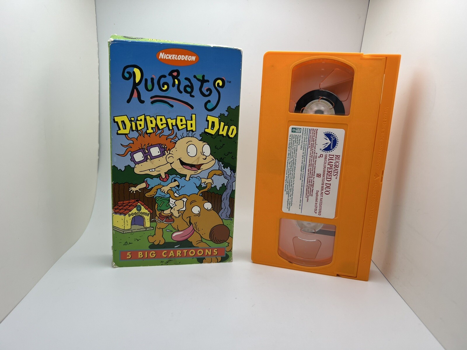 Rugrats Diapered Duo (VHS, 1998) Normal Wear On Box, Good Condition